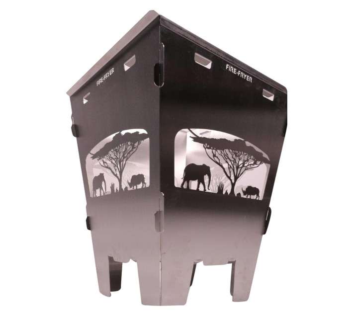 NSS Fire Fryer Boma Patio Braai - Silver (346 x 372 x 300mm)