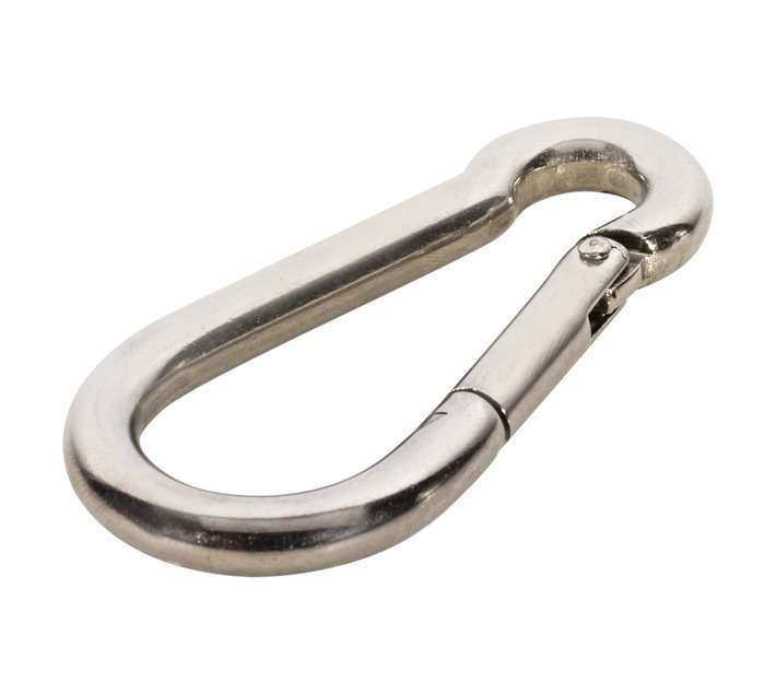 Active Hardware 4 x Spring Hooks - Silver (65 x 30 x 6mm)