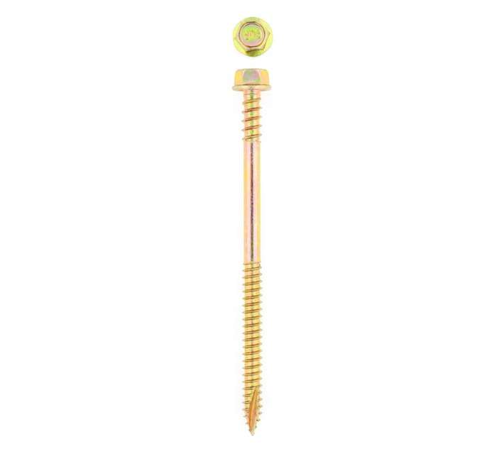 Eureka 15 x Pasivated Type 17 Tek Wood Screw - Yellow (5.5 x 90 x 5.5mm)