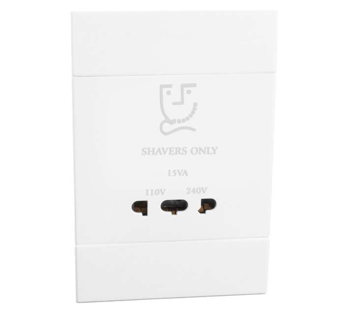 Veti 2VW123 2x4 Shaver Socket - White