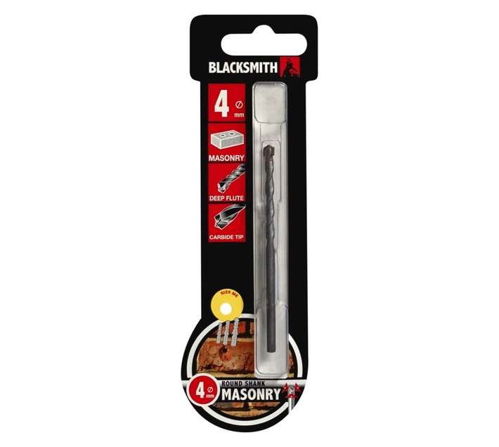 Blacksmith 4.0 x 75mm Masonry Drill Bit Bshank