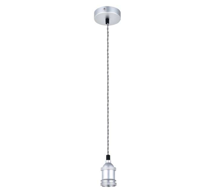Bright Star Lighting Lamp Holder Pendant - Silver (60W)