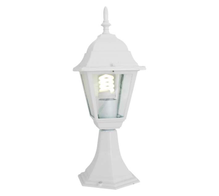 Eurolux 4 Panel Pedestal Lantern - White (60W)