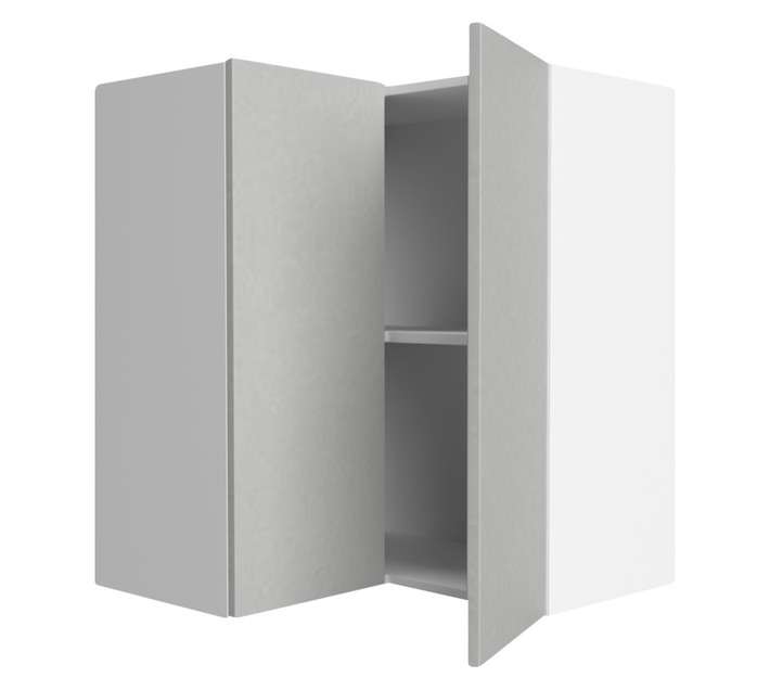Home and Kitchen Melamine Top Corner Unit - Satin Grey (600mm)