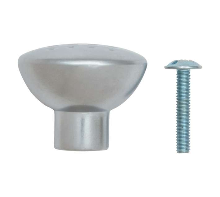 Home and Kitchen Stipple Knob - Dull Chrome (34mm)