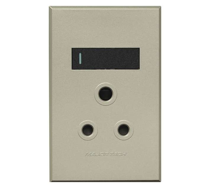 Veti Series 3 Vertical Plug Socket - Graphite/Titanium (100 x 50mm)