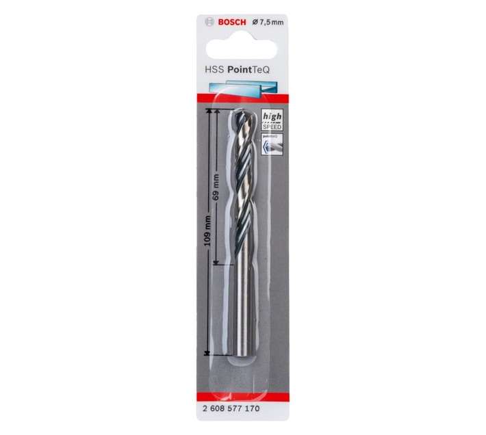 Bosch 2608577170 PoinTeQ Metal HSS Drill Bit (7.5mm)