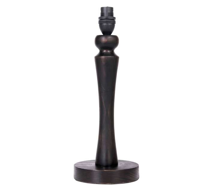 Bedside Lamp Base - Dark Wood (300mm)