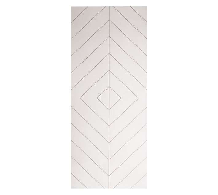 Dortello Tunis Hardboard Grooved Interior Door - White (813 x 2032mm)