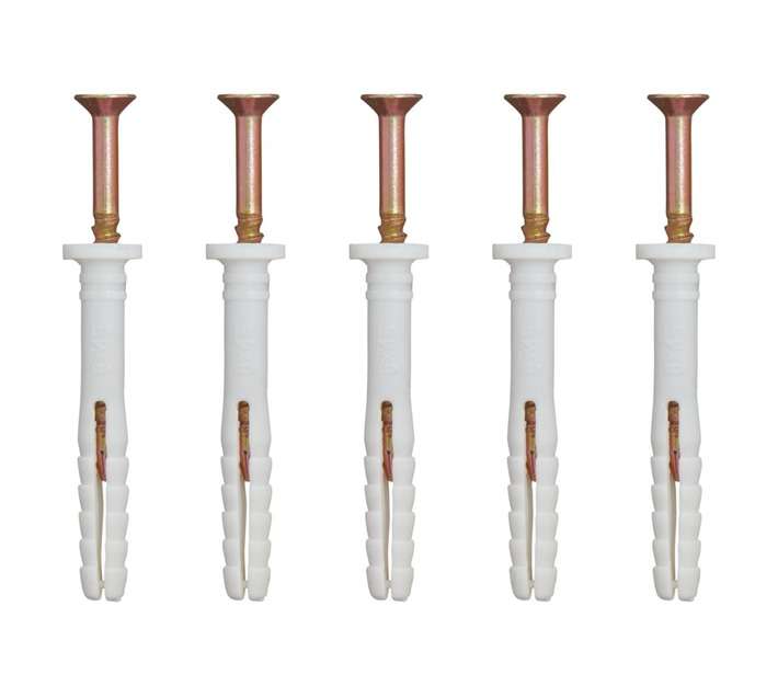 Eureka 6P60 6 x 45mm Nail In Rimmed - White (5 Pack)