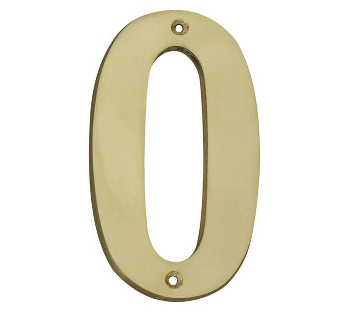 Euro Brass Numeral 0 - Aluminium (175mm)