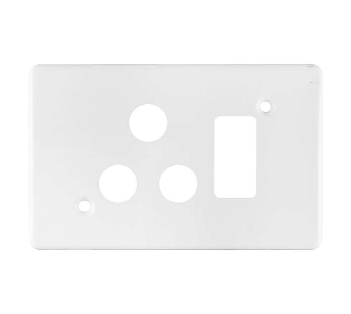 Crabtree Single Plug Plate Hor (2x4)