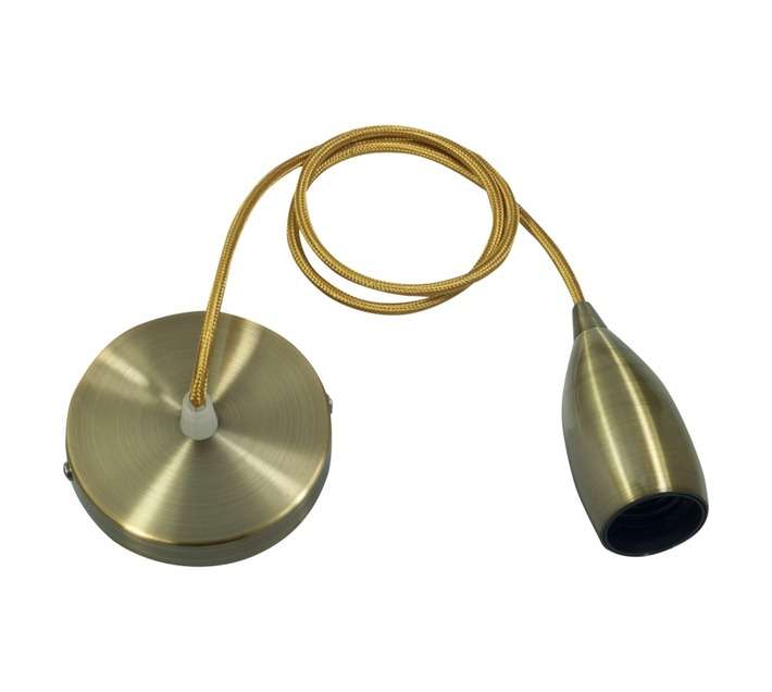 Design House Cup and Cord Lamp Holder - Brass