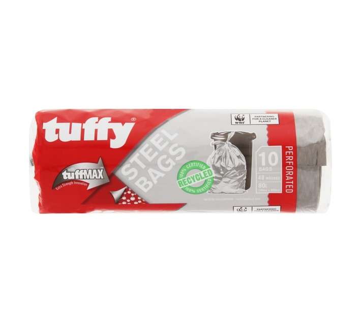 Tuffy 10 x Steel Refuse Bags - Black (750 x 950mm)