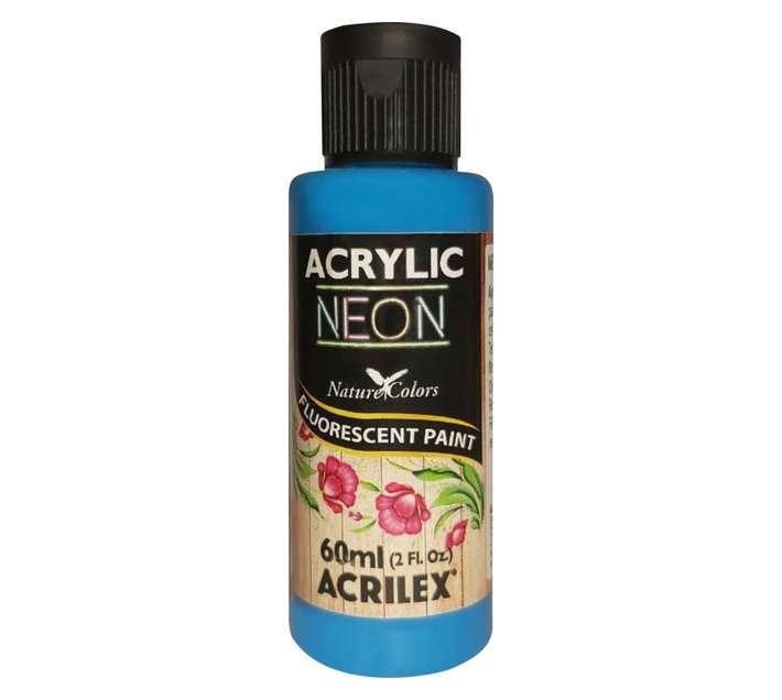 Crazy Crafts Matte Acrylic Neon Paint - Blue (60ml)