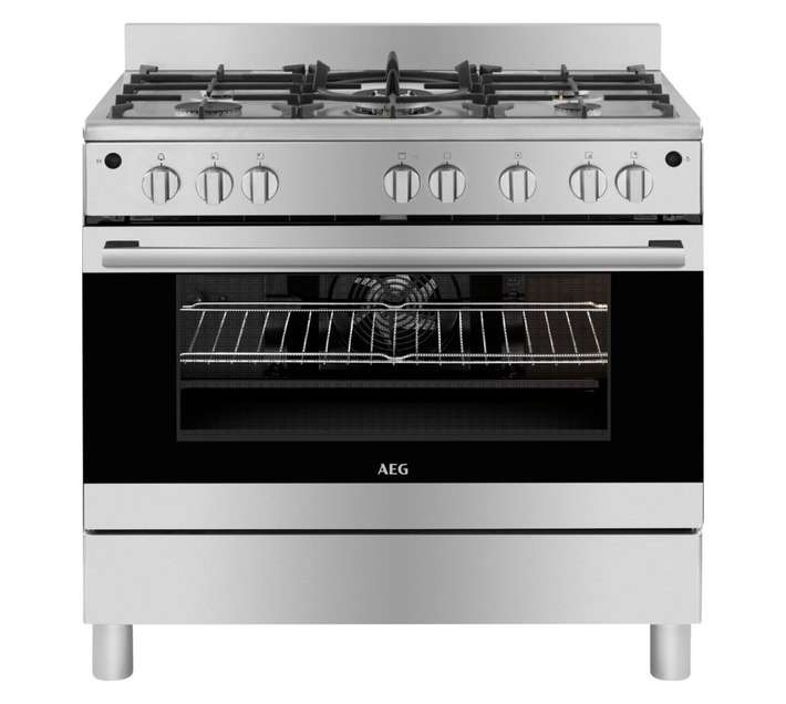 AEG 5 Gas Burner Stove (600 x 900 x 910mm) Silver 10369GN-MN