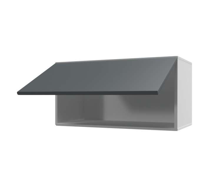 Home and Kitchen Gloss Top Extractor Fan Cabinet Unit - Storm Grey (600 x 300 x 360mm)