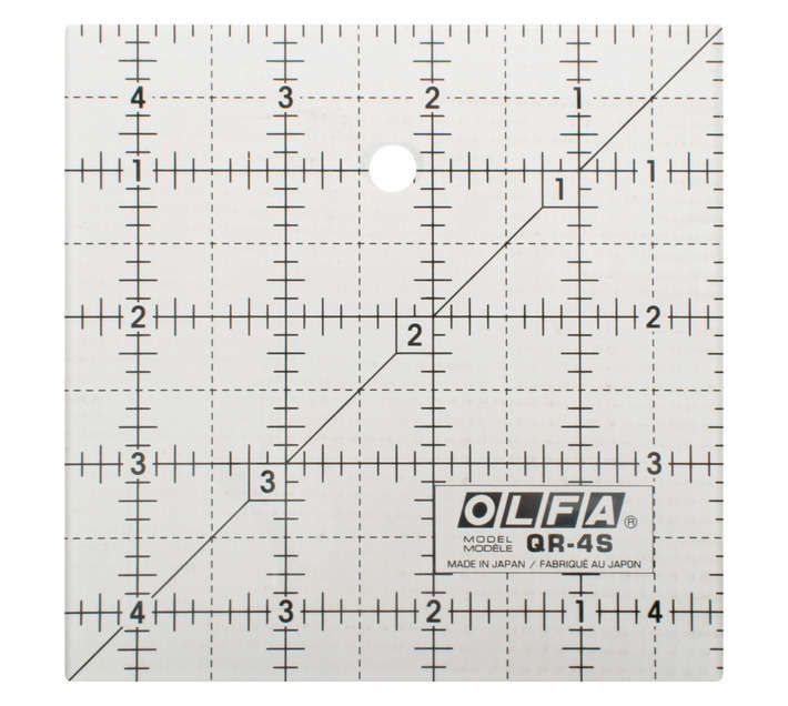 Olfa Square Quilt Ruler with Grid (100 x 100mm)