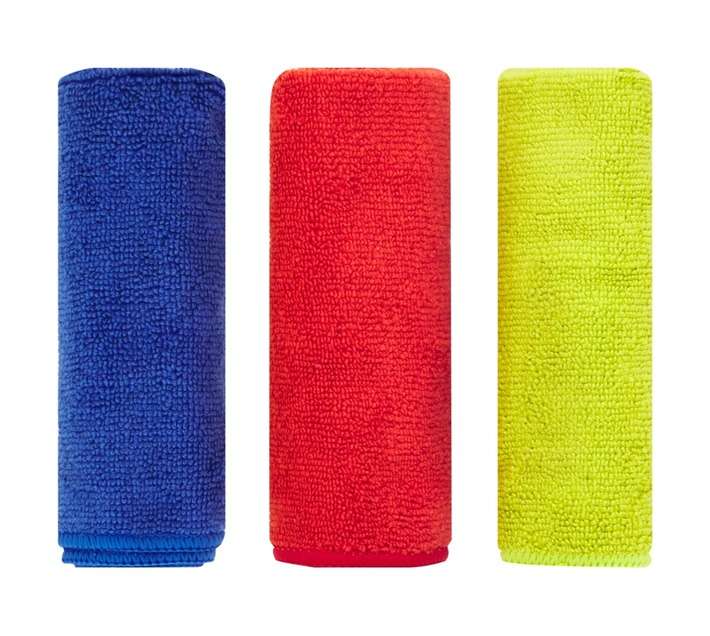 Rolson 3 x Multi-Purpose Microfibre Cloths (300 x 300mm)