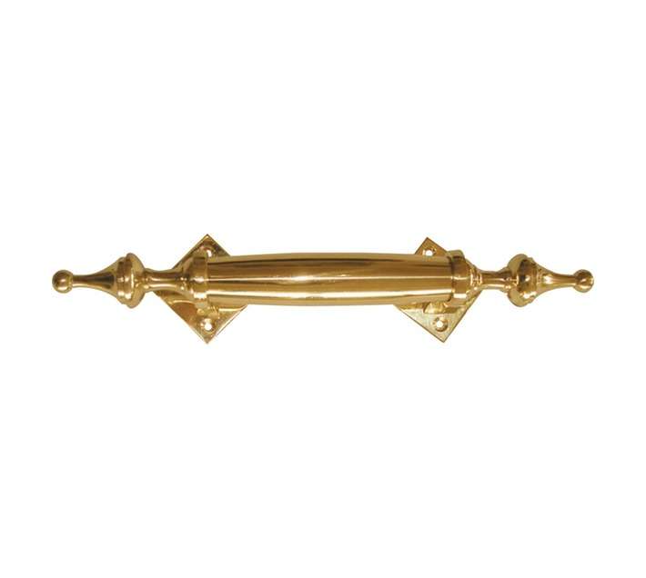 Euro Brass Pull Handle Pull On Rose - Antique Brass (200mm)