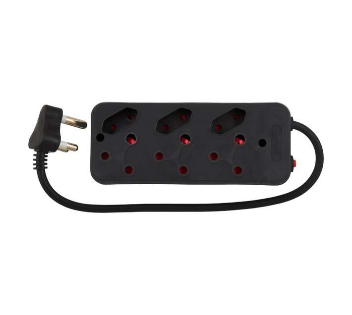 Powerworx Multi-plug 6Way - Black