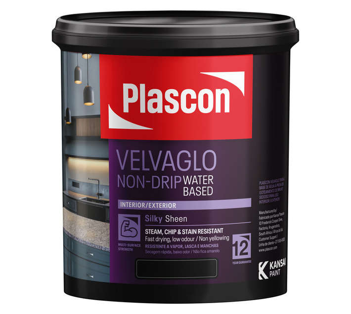 Plascon Velvaglo Non Drip Water Based - White (1L)