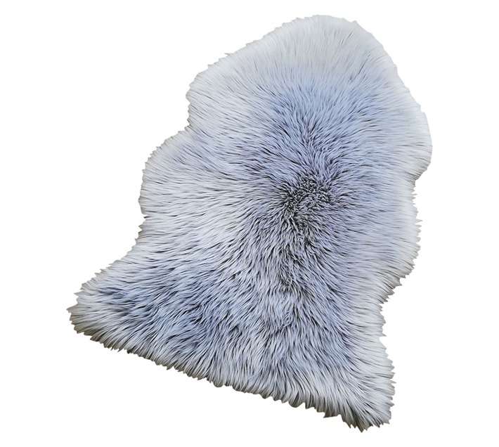 Stefano and Co Saphire Faux Fur Rug - Grey (600 x 900mm)