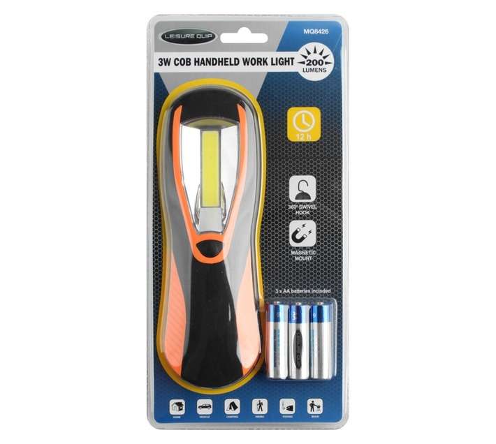 Leisure Quip LED Hand-Held Work Light - Black/Orange