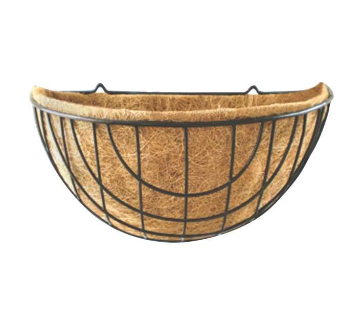 Flora Select Wall Hanging Basket - Natural Black (300 x 160 x 160mm)
