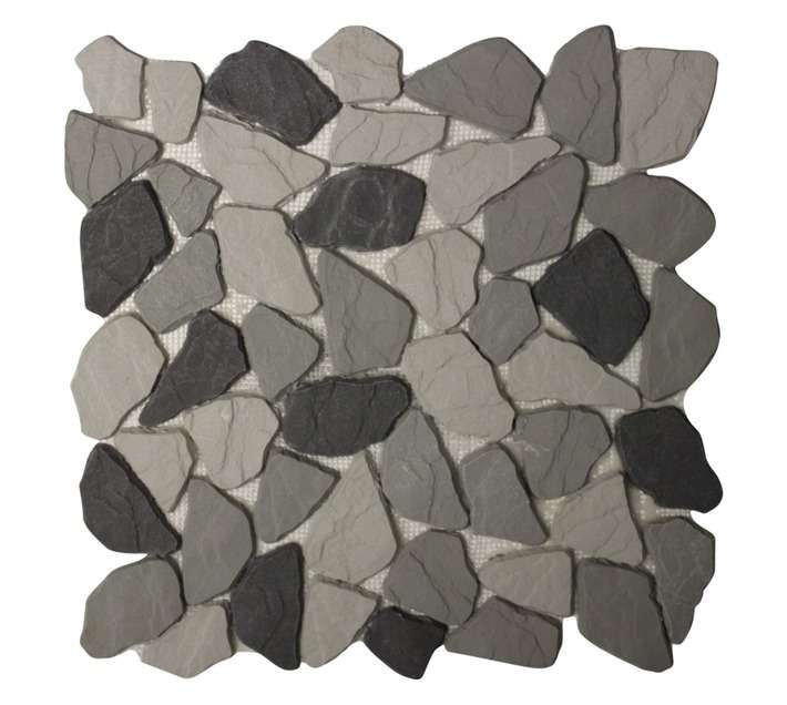 Earthstone 30-3PK-BERL-GRY Berlin Broken Pebble Mosaic - Grey (350 x 300 x 5mm)