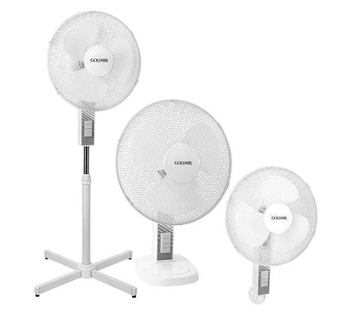 Goldair GCF1603B 3 In 1 Fan - White (400mm)