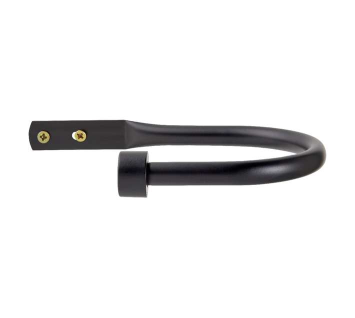 Round U-Arm Holdback - Black (25mm)