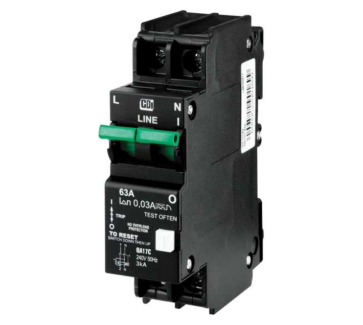 CBI QA17C63BP Earth Leakage No Overload Protection