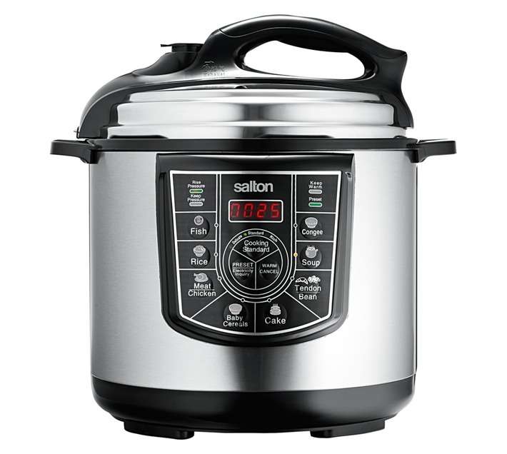Salton 855021 Electric Pressure Cooker - Silver/Black (6L)