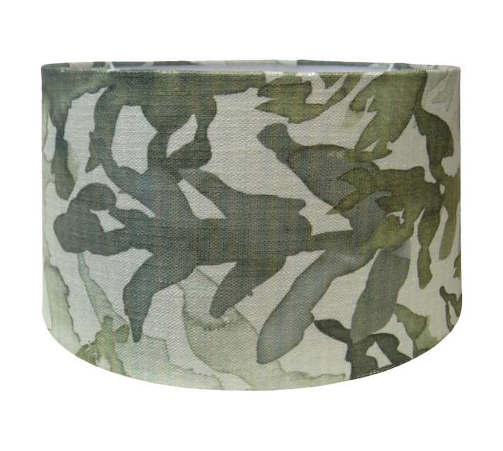 Design House Sea Weed Print Tapered Drum Lamp Shade - Green (320mm)