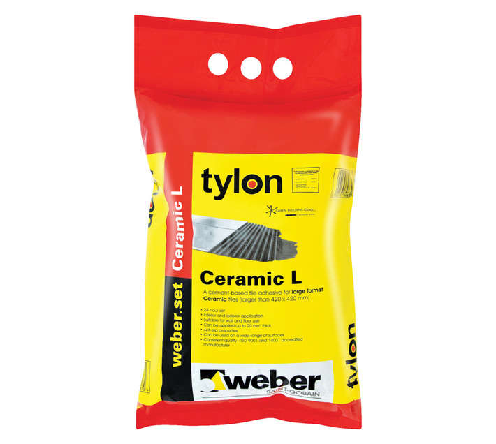 WEBER-TYLON Ceramic L Tile Adhesive - Grey (5kg)
