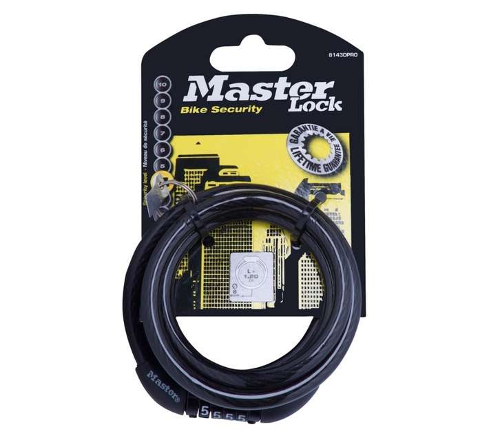 Master Lock 4 Dial Combination Bike Cable