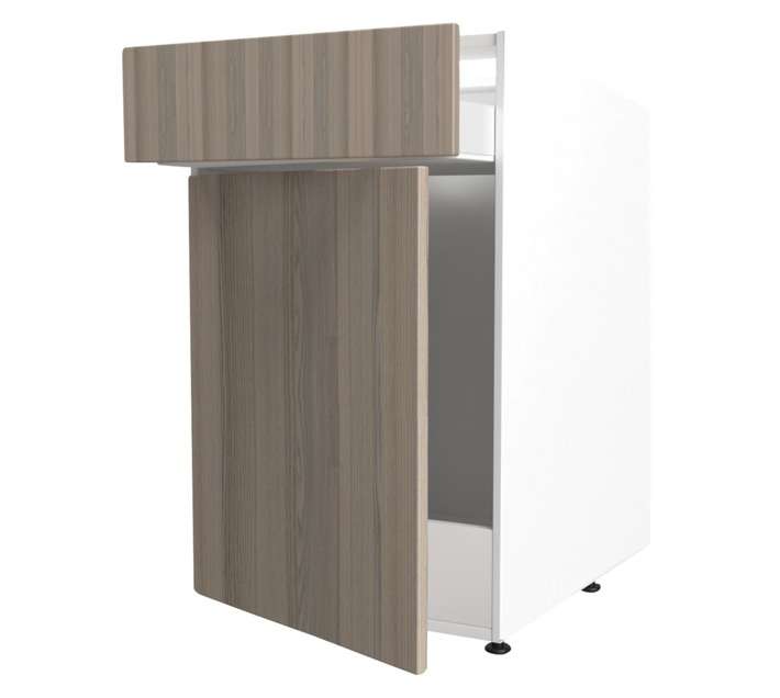 Home and Kitchen Base Unit 1 Drawer Melamine Cabinet - Coimbra (450mm)