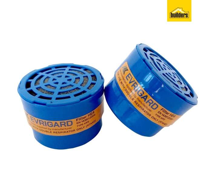 Evrigard Half Mask A1P2 Double Cartridge Filter - Blue