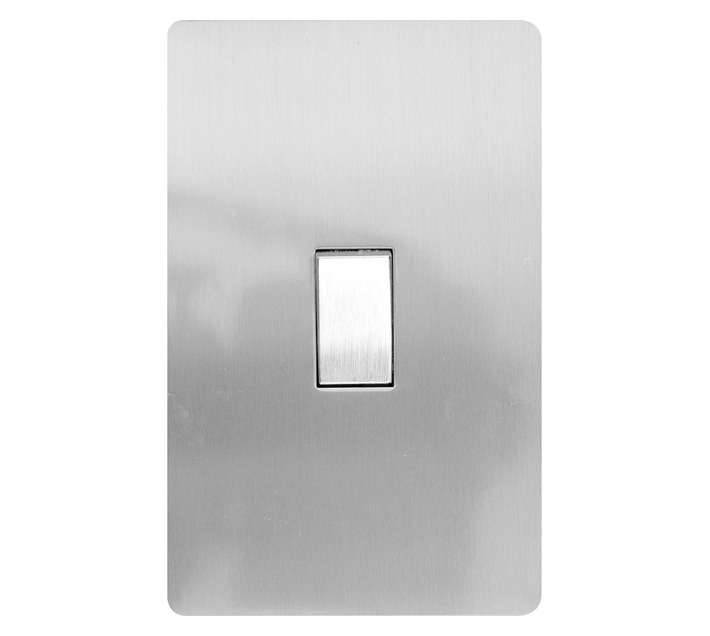 CBI 4x2 Light Switch 1Lever 2way - Silver/metal
