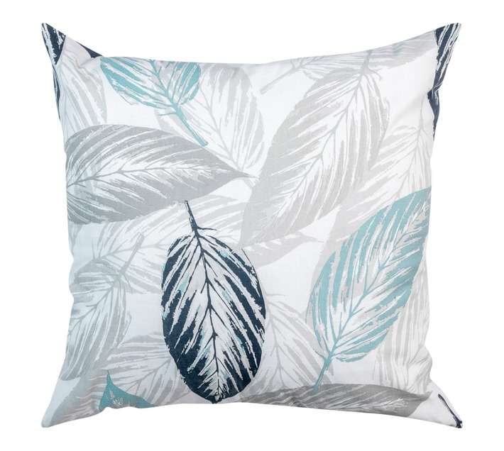 Design House Farmhouse Leaves Scatter Cushion - Blue (600 x 600mm)