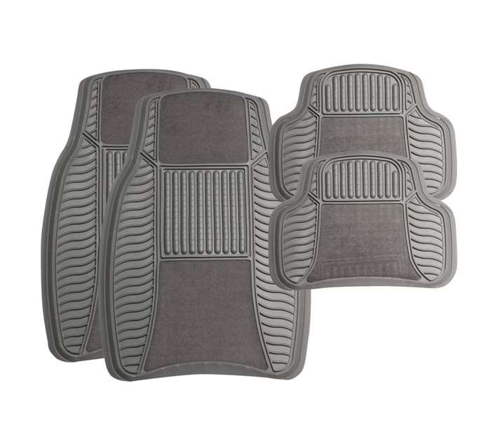 Stingray 4 Piece Rubber Car Mats - Grey