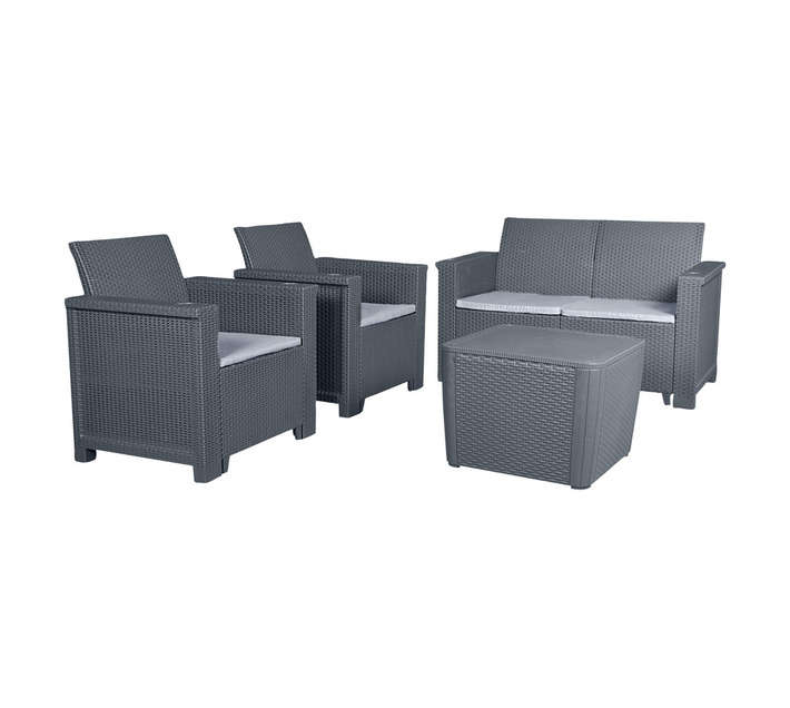4 Piece Jabulani Patio Set - Graphite