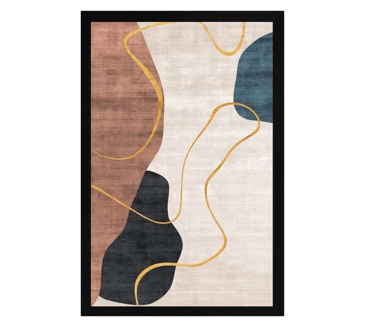 Amber Bay Framed Element 1 Canvas Print - Brown (640 x 940mm)