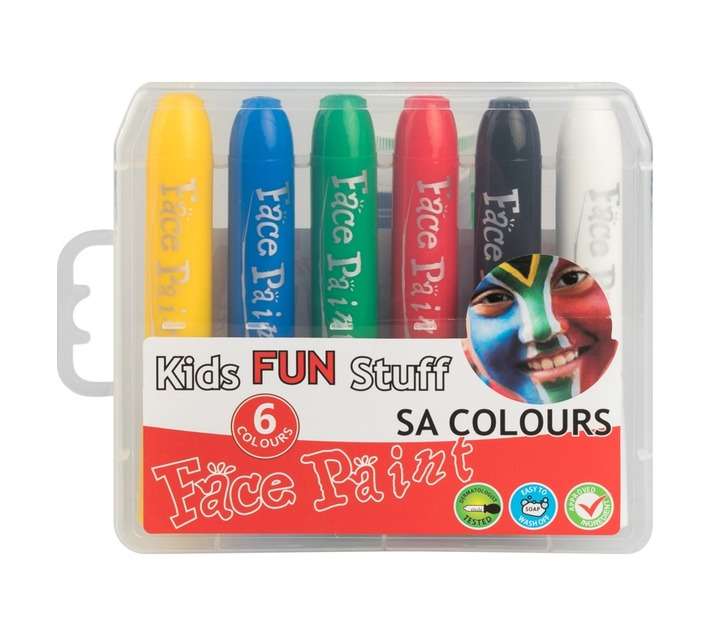 Crazy Crafts 6 Piece SA Flag Face Paint Set