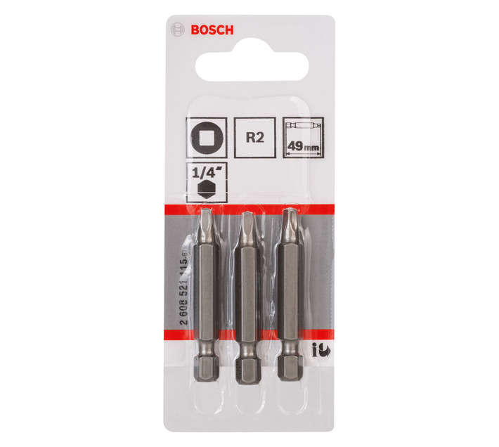 Bosch 3 Piece Hard Screwdriver Bit Set (R 2.49mm)