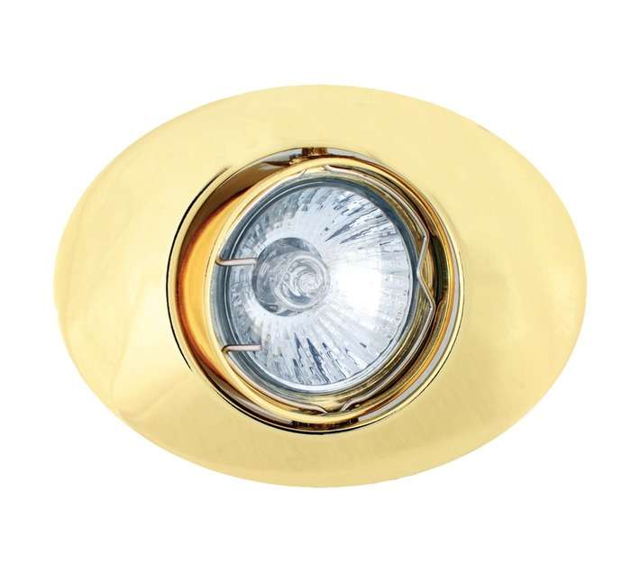 Eurolux D34PB Tilt Oval Downlight - Polished Brass
