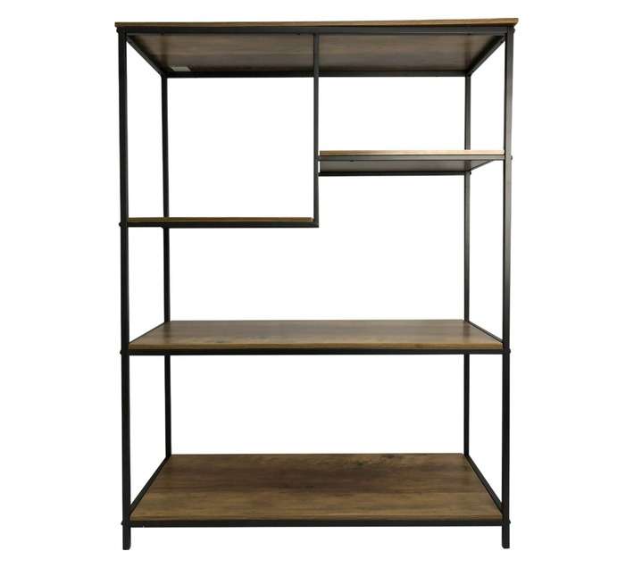 Home and Kitchen 4 Tier Multi-Shelf - Brown/Black