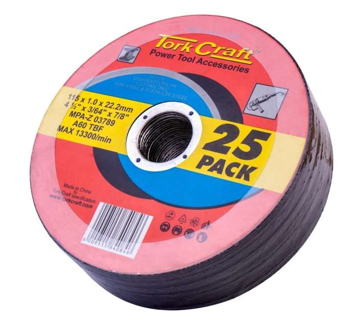 Tork Craft ABR115S-2-25P 25 x Cutting Discs (115mm)