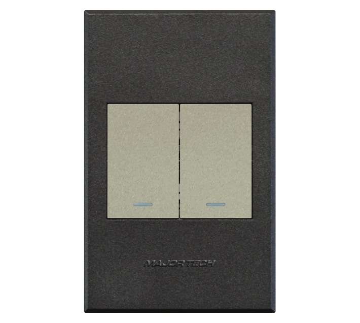Veti 3 Series 2 Lever 2 Way Switch - Titanium/Graphite (100 x 50mm)